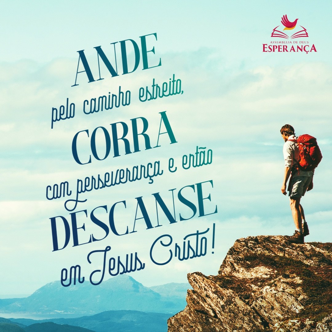 Folheto: Ande, corra e descanse em Jesus Cristo